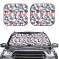 thumbnail image 1 of Kdxio Red Lobster Print 2-Piece Sun Shade Front Windshield - Foldable Car Front Window Sunshades for Most Sedans SUV Truck, 1 of 6