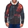 thumbnail image 1 of Kdxio Red Moon Shark Sailboat Print Men Hoodies Casual Hoodies for Men with Zip Pockets Full Zip Long Sleeve Sweatshirt Sports Hooded Jacket-XX-Large, 1 of 5