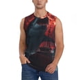 thumbnail image 1 of Kdxio Red Moon Shark Sailboat for Men's Muscle T-shirt,Sleeveless for Workout Running Athletic Gym Lounge Casual, 1 of 5