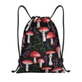 thumbnail image 1 of Kdxio Red Mushrooms Print Drawstring Backpack Bag,Waterproof Draw String Back Sack, Gym Drawstring Bags Swim Bag For Unisex, 1 of 9