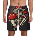 thumbnail image 1 of Kdxio Red Mushrooms Print Men'S Swim Trunks With Compression Liner 7 Inch Inseam Quick Dry Swim Shorts, 1 of 7