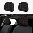 thumbnail image 1 of Kdxio Red Poker Pattern Print 2 Piece Car Head Rest Covers Set Auto Front/Rear Seats Headrest Cover Universal Fit Most Cars,Sedan, SUV, 1 of 9