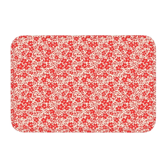Kdxio Red Pretty Flowers,16" x 24", Non-Slip Front Door Mats,Outdoor Welcome Mat Washable
