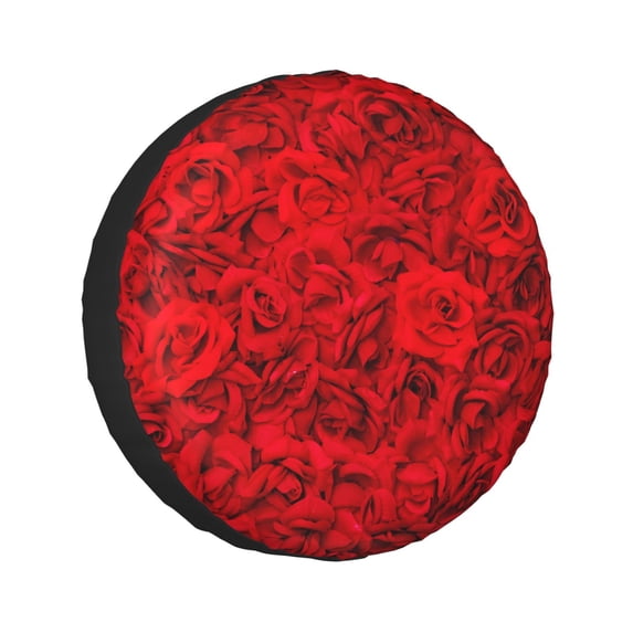 Kdxio Red Rose for Tire Cover Wheel Protectors Tyre Covers Weatherproof Wheel Covers Universal Fit for Trailer Rv SUV Truck Camper Travel Trailers 15 inch
