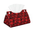 thumbnail image 1 of Kdxio Red Skulls 3 Print Tissue Box Cover,Modern PU Leather Rectangular Tissue Box Holder for Bathroom Living Room Bedroom Office Desk Car Home, 1 of 6