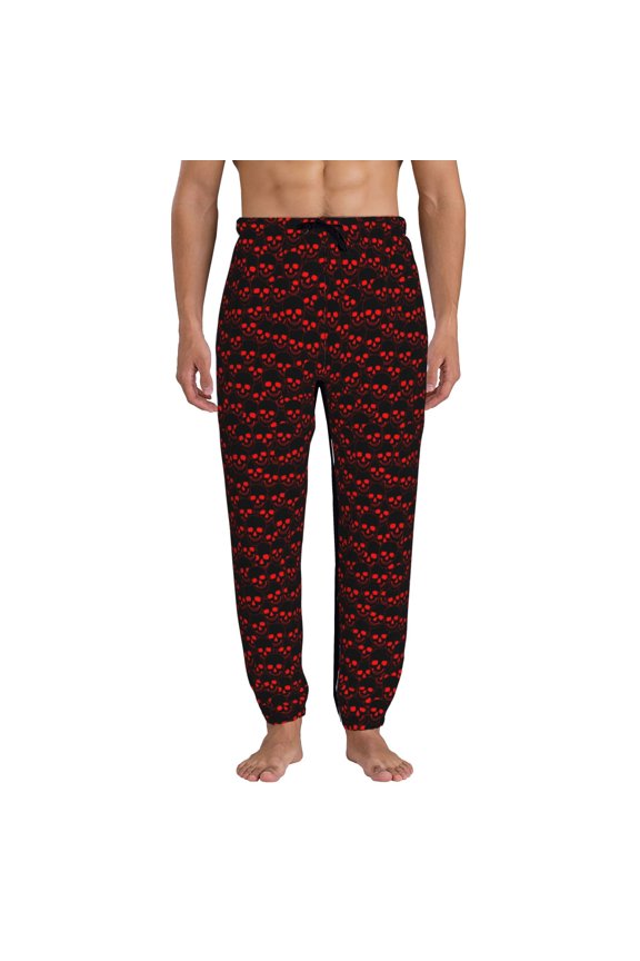 Red Skulls 4 Pattern Joggers,Sweatpants for Men with Pockets-X-Large