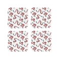 Kdxio Red Snake Funny Coasters,4 Pcs Leather Coasters,Housewarming