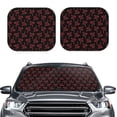 thumbnail image 1 of Kdxio Red Snake Print 2-Piece Sun Shade Front Windshield - Foldable Car Front Window Sunshades for Most Sedans SUV Truck, 1 of 6