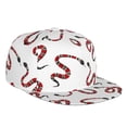 thumbnail image 1 of Kdxio Red Snake Print Snapback Hat for Men Women,Adjustable Baseball Cap, 1 of 7
