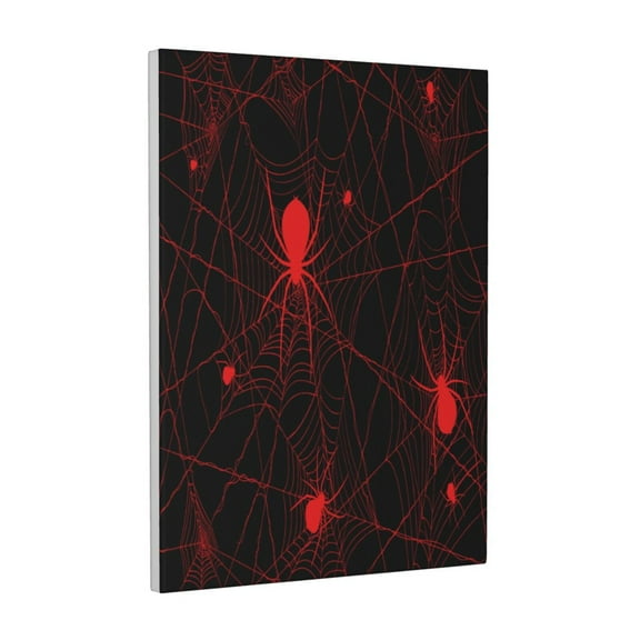 Kdxio Red Spider On The Web Pattern Canvas Wall Art 12x16 Inches - Waterproof HD Print Solid Wood Frame for Living Room & Bathroom,Vertical
