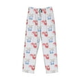 thumbnail image 1 of Kdxio Red Squirrel And Blue Rabbit Print Men's Sleep Pajama Pant Lounge Pants with Pockets, 1 of 8