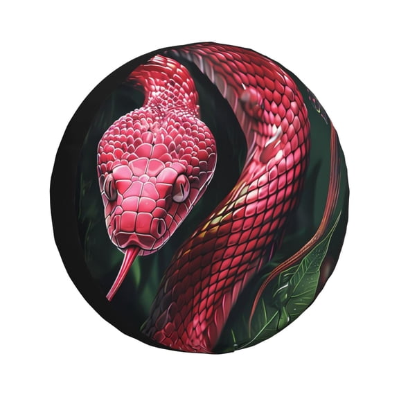 Kdxio Red Viper Jungle Intensity for Tire Cover Wheel Protectors Tyre Covers Weatherproof Wheel Covers Universal Fit for Trailer Rv SUV Truck Camper Travel Trailers 14 inch