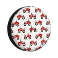 thumbnail image 1 of Kdxio Red Wheeled Tractors for Tire Cover Wheel Protectors Tyre Covers Weatherproof Wheel Covers Universal Fit for Trailer Rv SUV Truck Camper Travel Trailers 17 inch, 1 of 5