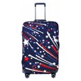 thumbnail image 1 of Kdxio Red White Blue Fireworks 1 Pattern Luggage Cover for Travel,Elastic and Durable,Fits 18-32 Inch,Anti-Scratch Suitcase Protector-No luggage included, 1 of 1