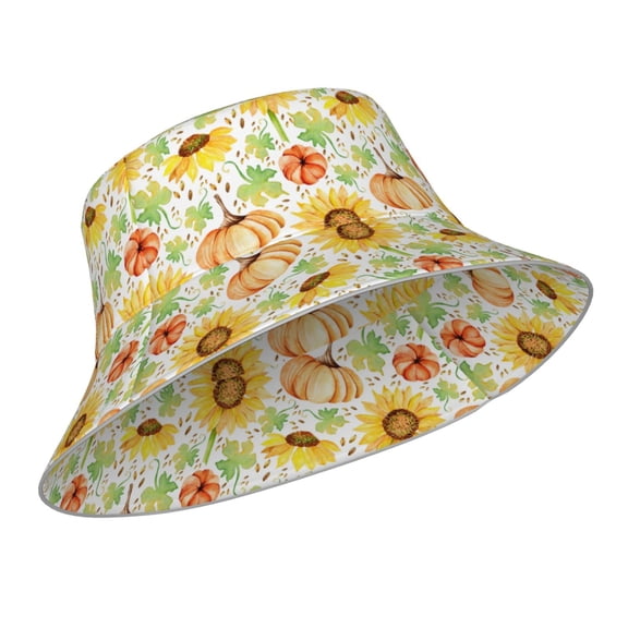 Kdxio Reflective Bucket Hat - Autumn Theme Print Bucket Hat for Men,Women