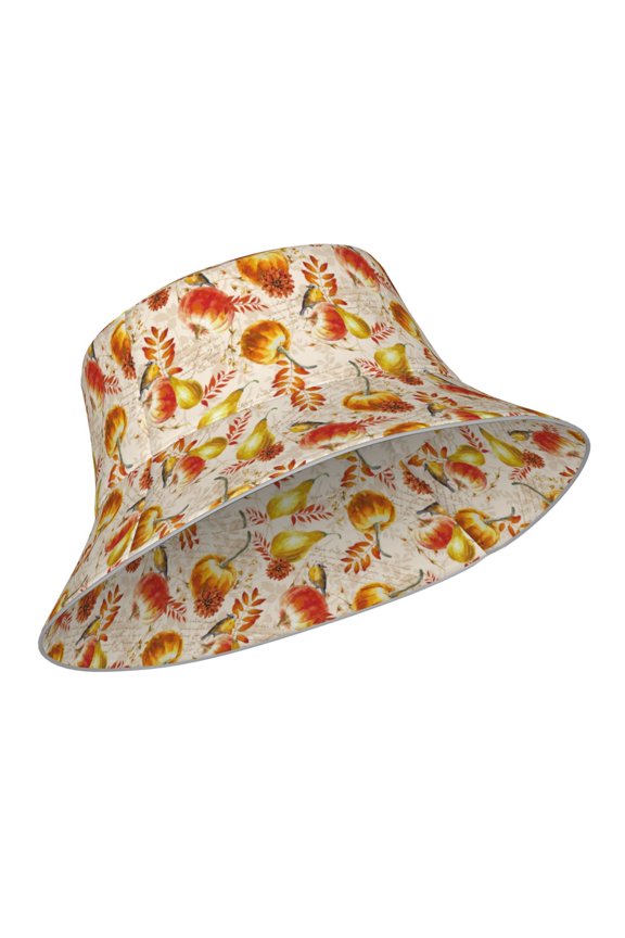 Reflective Bucket Hat - Autumn With Birds Print Bucket Hat for Men,Women