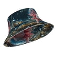 thumbnail image 1 of Kdxio Reflective Bucket Hat - Bubbles Axolotl Fantasy Print Bucket Hat for Men,Women, 1 of 1