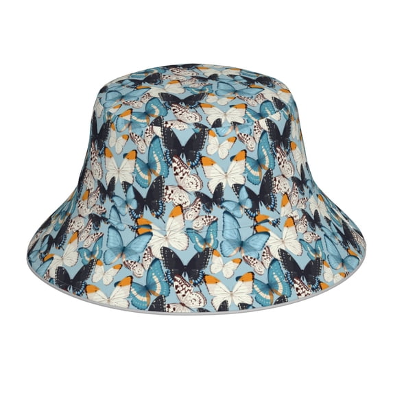 Kdxio Reflective Bucket Hat - Butterflys Print Bucket Hat for Men,Women