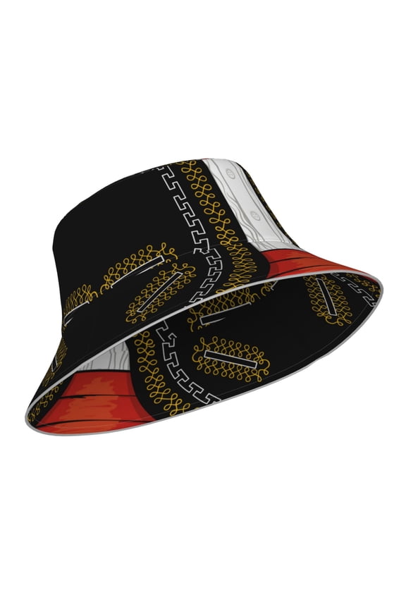 Reflective Bucket Hat - CHARRO SUIT Print Bucket Hat for Men,Women