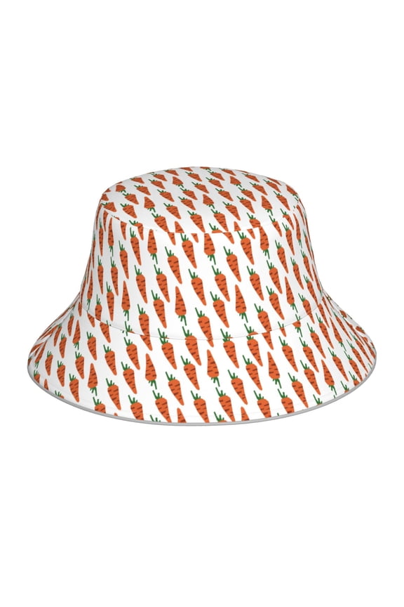 Reflective Bucket Hat - Carrot Print Bucket Hat for Men,Women