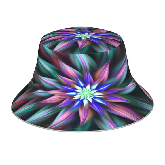 Kdxio Reflective Bucket Hat - Colored Abstract Print Bucket Hat for Men,Women