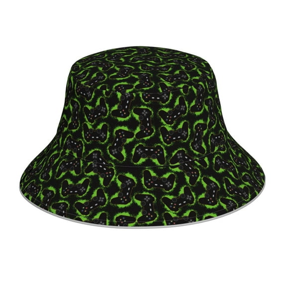 Kdxio Reflective Bucket Hat - Cool Gamepad Print Bucket Hat for Men,Women
