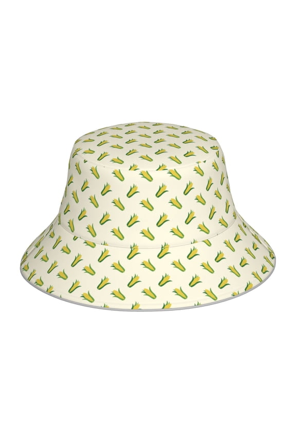 Reflective Bucket Hat - Corn Print Bucket Hat for Men,Women