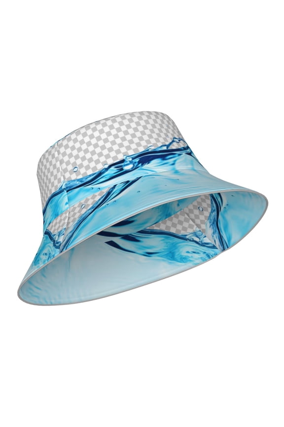 Reflective Bucket Hat - Crystal Clear Water Splash Print Bucket Hat for Men,Women