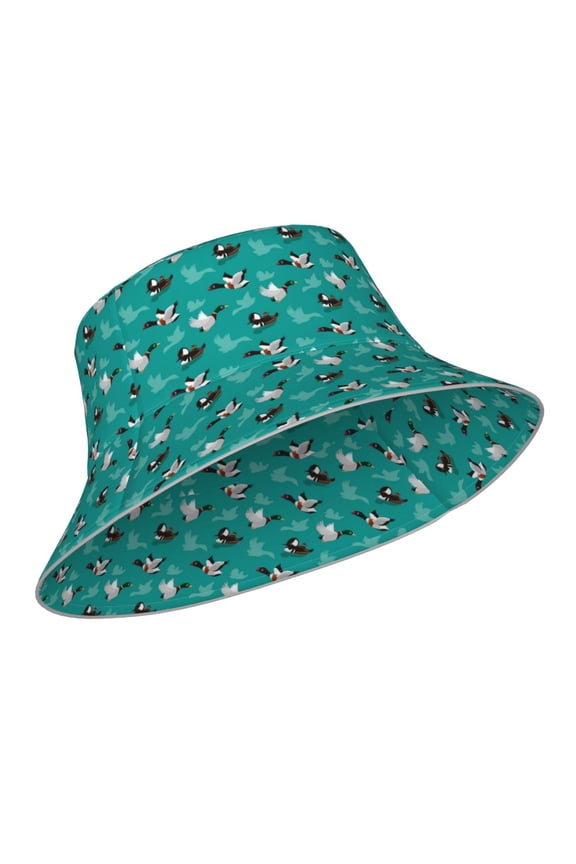 Reflective Bucket Hat - Ducks A Print Bucket Hat for Men,Women
