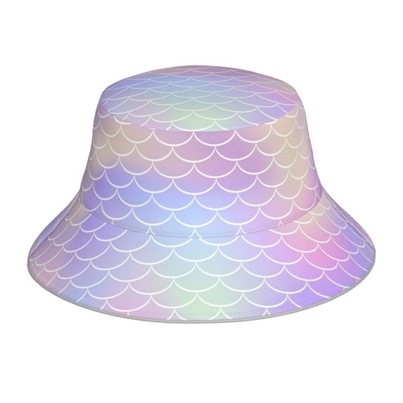 Kdxio Reflective Bucket Hat - Fish Scale1 Print Bucket Hat for Men,Women