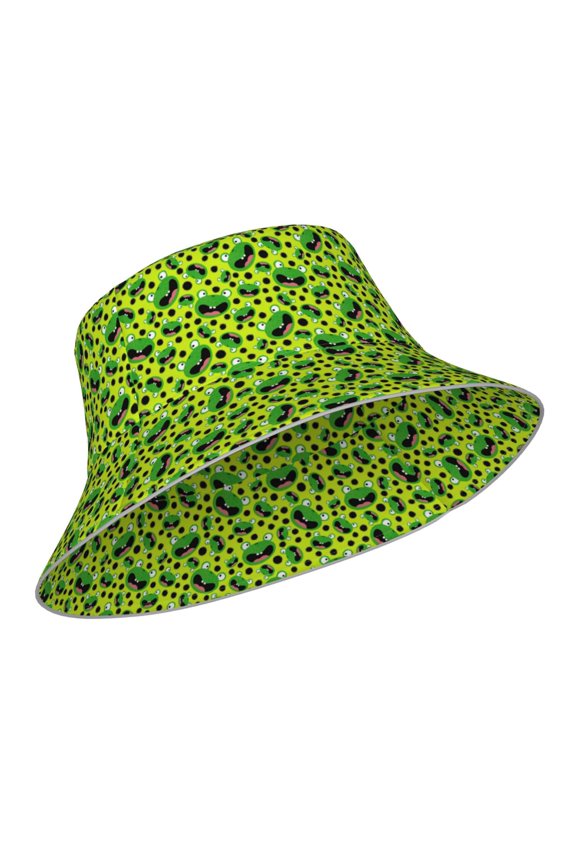 Reflective Bucket Hat - Frogs Print Bucket Hat for Men,Women