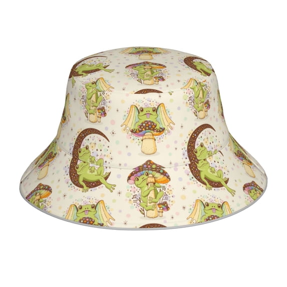 Kdxio Reflective Bucket Hat - Frogs Print Bucket Hat for Men,Women