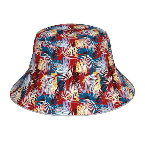Kdxio Reflective Bucket Hat - Hawaiian Style Print Bucket Hat for Men,Women