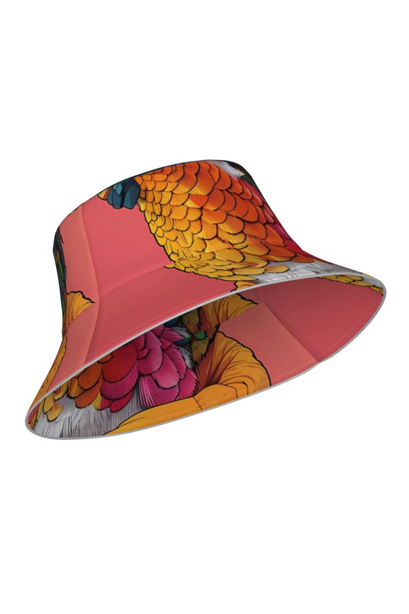 Reflective Bucket Hat - Hip Hummingbird In Jacket Print Bucket Hat for Men,Women