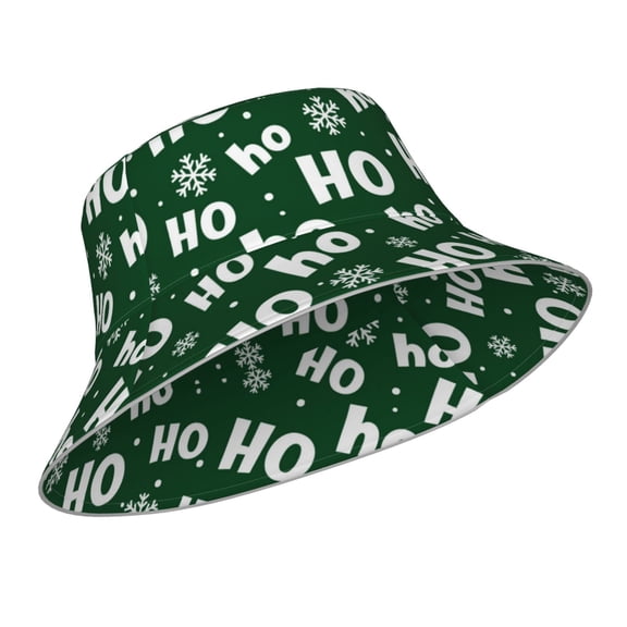 Kdxio Reflective Bucket Hat - Ho Ho Ho A Print Bucket Hat for Men,Women
