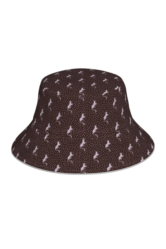 Reflective Bucket Hat - Leopard Print Print Bucket Hat for Men,Women