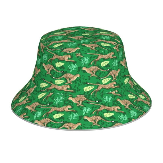 Kdxio Reflective Bucket Hat - Leopard Print Print Bucket Hat for Men,Women