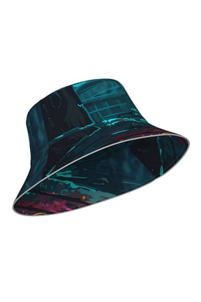 Reflective Bucket Hat - Lost Golden Key Print Bucket Hat for Men,Women