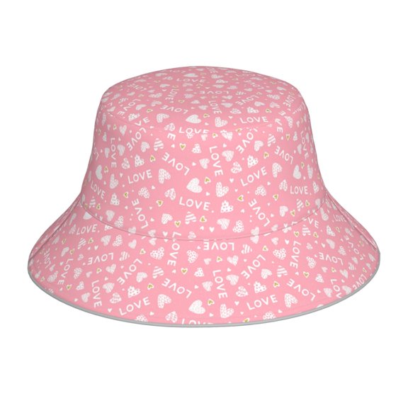 Kdxio Reflective Bucket Hat - Love Print Bucket Hat for Men,Women