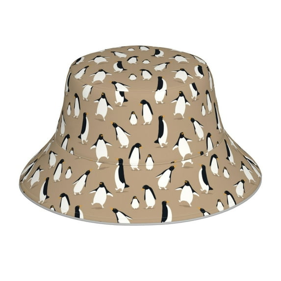 Kdxio Reflective Bucket Hat - Lovely Penguin Print Bucket Hat for Men,Women