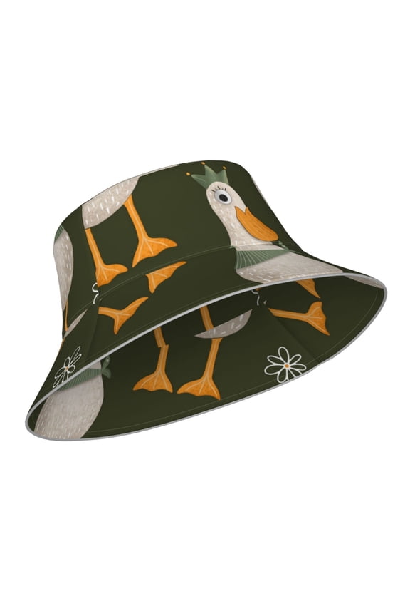 Reflective Bucket Hat - Mallard Ducks Wild Birds Print Bucket Hat for Men,Women