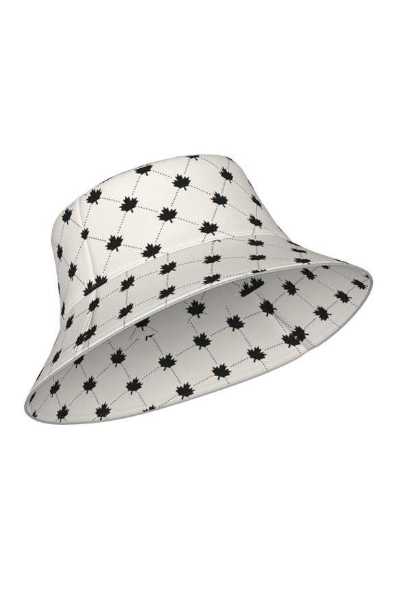 Reflective Bucket Hat - Maple plaid Print Bucket Hat for Men,Women