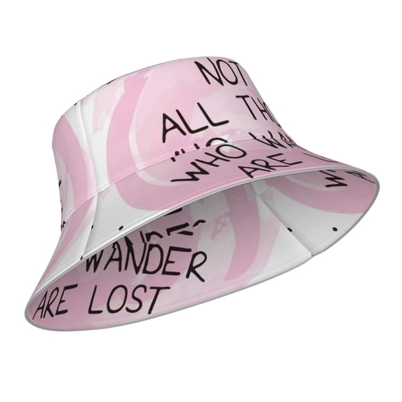 Kdxio Reflective Bucket Hat - Not All Those Who Wander Are Lost Print Bucket Hat for Men,Women