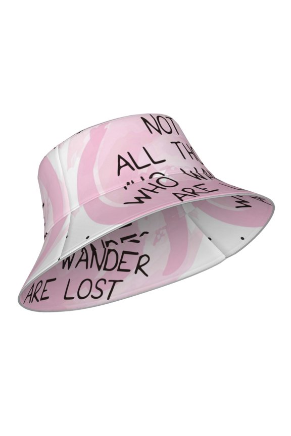 Reflective Bucket Hat - Not All Those Who Wander Are Lost Print Bucket Hat for Men,Women