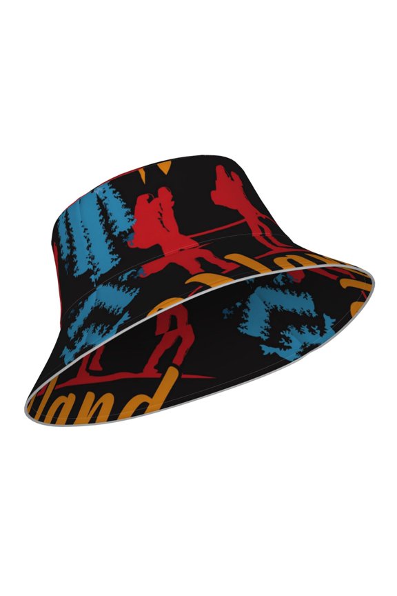 Reflective Bucket Hat - Not All Who Wander Are Lost Hiking Print Bucket Hat for Men,Women