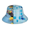 thumbnail image 1 of Kdxio Reflective Bucket Hat - Prague Ratter Dog in Bathtub Print Bucket Hat for Men,Women, 1 of 9