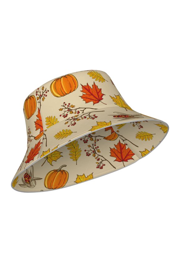 Reflective Bucket Hat - Rustic Harvest Time Print Bucket Hat for Men,Women
