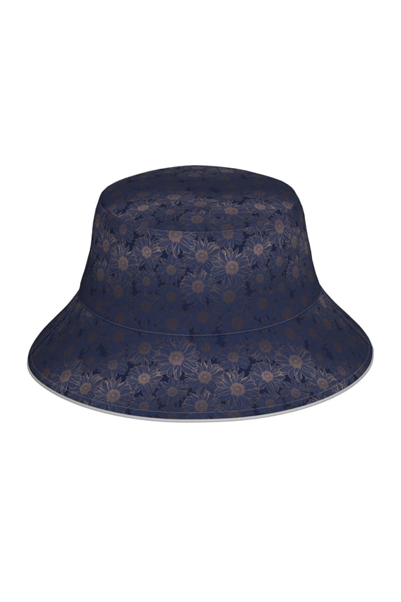 Reflective Bucket Hat - Sunflowers Print Bucket Hat for Men,Women