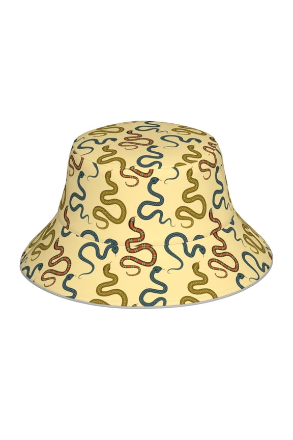 Reflective Bucket Hat - Various Snake Print Bucket Hat for Men,Women