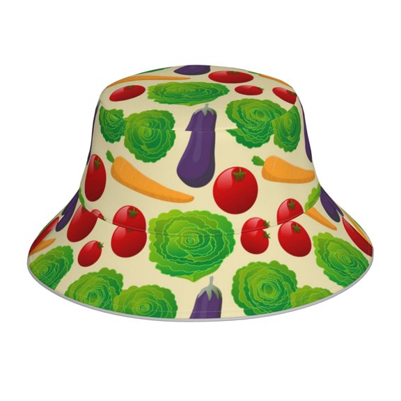 Kdxio Reflective Bucket Hat - Vegetable Print Bucket Hat for Men,Women